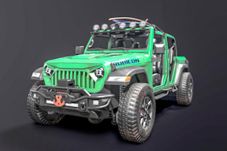 3d car modelling with exterior and interior design for games, films, 3d printing
