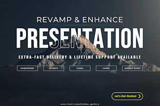 redesign and improve powerpoint presentation or google slides, PPT makeover
