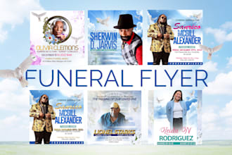 design funeral, obituary, memorial, program flyer in 3hrs