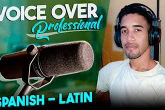 record male voice over in spanish latin for youtube