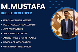 bubble io developer job , build bubble app, bubbe mvp, bubble website