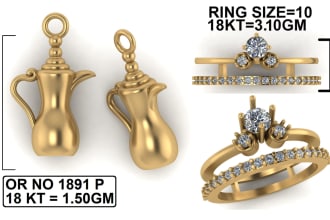 design 3d jewelry cad design for 3d printing and rendering