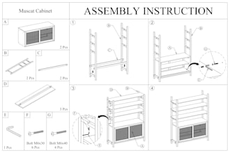 create furniture and cabinet assembly instruction manuals
