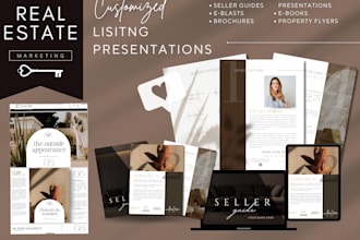 design a professional real estate listing presentation
