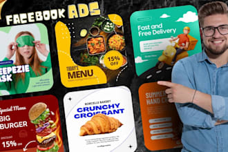 design creative facebook ads images or instagram ad, post