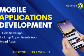 do ecommerce app development, android and ios app development, booking apps