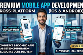 develop a custom ecommerce, booking, or hybrid mobile app for ios and android