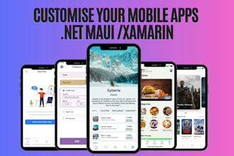 develop custom mobile apps using maui or xamarin