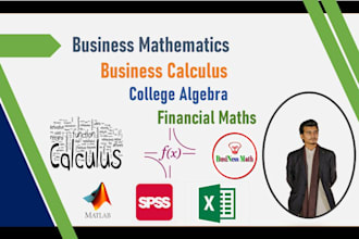 assist you in business maths, finance maths, business calculus, college algebra