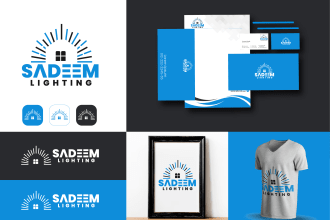 design creative business logo and brand identity with complete branding kit