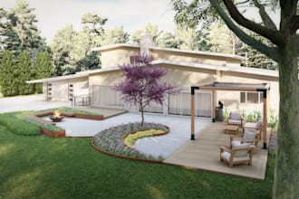 3d rendering for landscape and hardscape impress clients and win projects