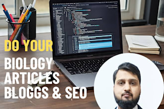 do reasearch based biology artcle, SEO and bloggs