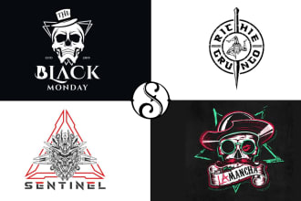 do y2k streetwear street style skull gothic logo design