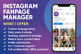 create and manage professional instagram fan pages
