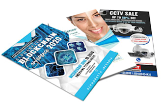do post card and door hanger design marketing material