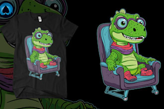 draw trendy cartoon cool t shirt