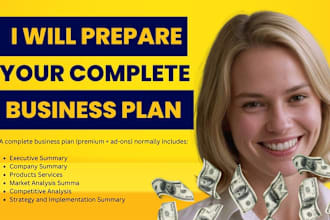 write business plan for startups investor ready proposal for company, fundraiser
