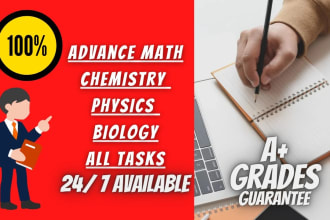tutor in biology test, course, quiz, assignment and course