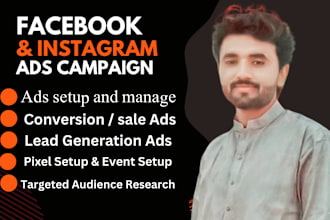 setup and manage facebook, instagram ads campaigns and meta marketing