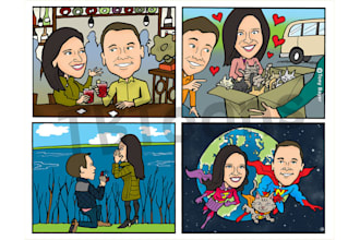 draw a custom comic strip according to your storyline