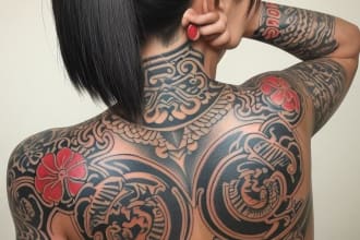 create tattoo japanese old school design
