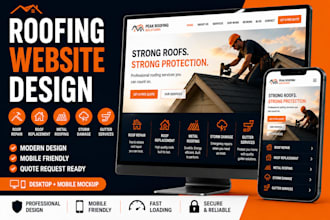 design a modern roofing wordpress website