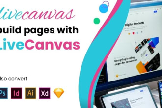 create responsive web pages using livecanvas, bootstrap 5, and HTML5