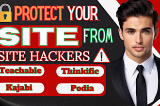 do security for kajabi thinkific teachable and podia online course website