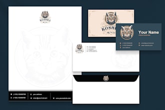design unique business cards, envelopes and  letterhead