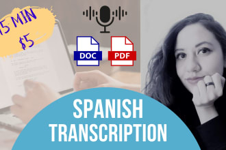 write an accurate transcription of your audio in spanish