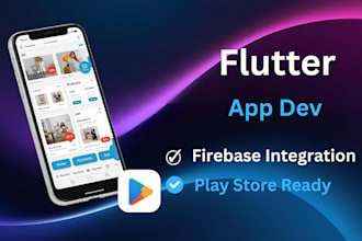 custom flutter app for ios and android with firebase