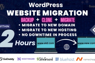 migrate , backup and clone wordpress website