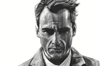 draw charcoal portrait digitally