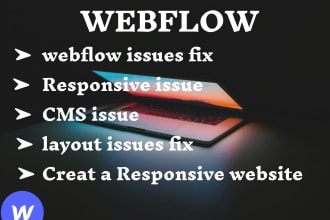 fix webflow website issues, responsive and layout issues with webflow expert