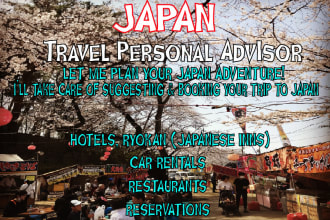 take care of suggesting and booking your trip to japan