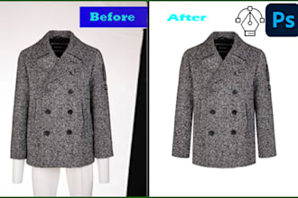 do ghost mannequin symmetrical neck joint service and flat clothing image edit