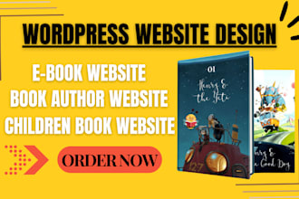 design ebook website, author website, children book website on wordpress