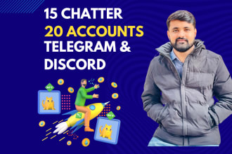 be telegram community manager or admin with 20 chatters in crypto project