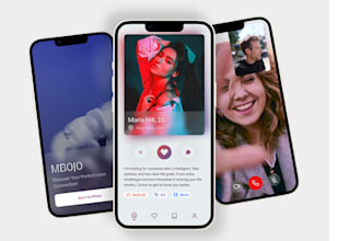 flutter app, chat app, dating app, booking app, social media app for android IOS