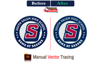 modify, update, vectorize, and redesign your logo in 24 hours