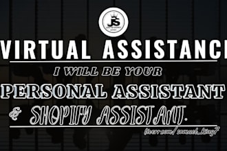 be your personal virtual assistant amazon shopify social media marketing manager