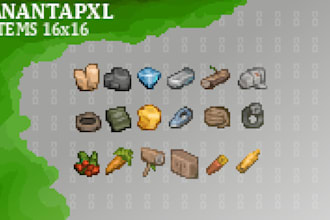 draw pixel art icons or items