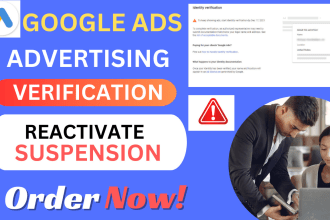 do reactive your fix suspended google ads adwords advertiser verification
