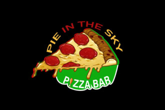 design a fantastic pizza logo in 14 hours