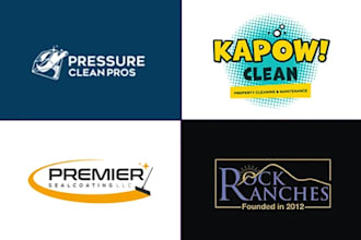 design perfect cleaning service logo with branding kit
