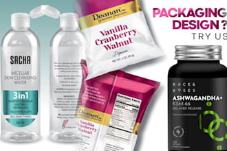 create packaging design, blister, or label design for your brand