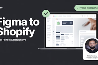 convert your figma or PSD design into a responsive shopify store