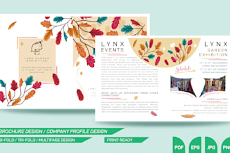 make brochure design, bifold and trifold brochure design