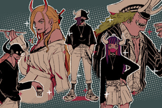 draw your fav character in fashionable outfit
