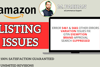 fix any amazon flat file, listing errors, variation issues